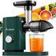 Aobosi Slow Juicer Entsafter Gemüse und Obst Profi Entsafter mit Ruhiger Motor & Umkehrfunktion & Saftkanne & Reinigungsbürste, Bpa-Frei（150 Watt/Grün）