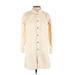 Madewell Casual Dress - Shift Collared Long sleeves: Ivory Dresses - New - Women's Size 2X-Small