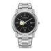 Men's Citizen Watch Silver Notre Dame Fighting Irish Eco-Drive Black Dial Stainless Steel