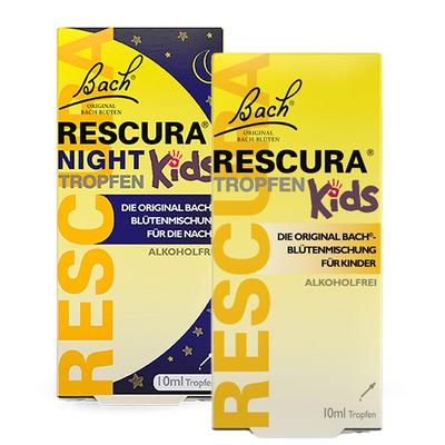 Bachblüten Rescura Tropfen Kids alkoholfrei + Bach® Rescura® Night 2x10 ml Image