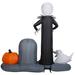 Gemmy Industries Jack Skellington Halloween Inflatable Polyester in Black/Gray | 74.02 H x 35.04 W x 77.95 D in | Wayfair G-551732