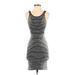 BCBGeneration Casual Dress - Bodycon Scoop Neck Sleeveless: Black Print Dresses - Women's Size Small