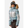 Surfanic Womens Fiore Hypadri Ski Jacket Disco Leopard Sky - Turquoise - Size 8 UK