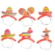 Bandeau de sauna Sombrero pour Luau chapeaux de fête mexicains décorations de fête faveurs