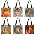 Sac à main de peinture à l'huile par Alphonse Mucha pour femmes sacs initiés par l'impression