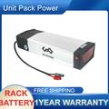 48V Rear Rack Battery 36V Rack Battery Rear Battery Ebike Battery 52V 28AH 50A BMS Powerful 21700 Cell 1000W Motor Battery Pack