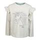 tausendkind collection - Langarmshirt Glitzerndes Einhorn In Creme Melange, Gr.104/110