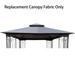 Patio Double Roof Gazebo Replacement Canopy Top Fabric