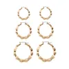 Neue Punk Gold Farbe Große Bambus Hoop Ohrringe Für Frauen Hip Hop Große Kreis Hoops Bambus Ohrringe Erklärung Schmuck Party Geschenke