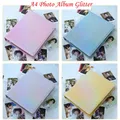 A4 4 Ring Photocard Album Glitter 4x6 zoll Foto 2 4 Taschen Ärmeln PU Leder Makronen Bindemittel