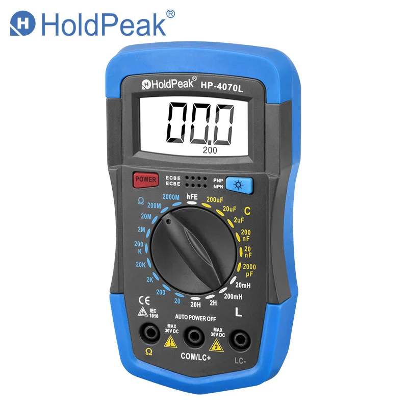 HoldPeak HP-4070L Kapazität Multimeter Digital Induktivität LCD Meter hFE Test Mit Hintergrundbeleuchtung Induktivität LCR Meter Reparatur Werkzeug Image