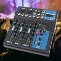 SHZICMY Professional 4-Channel Mixing Console Audio Mixer Sound Board Bluetooth with USB Drive