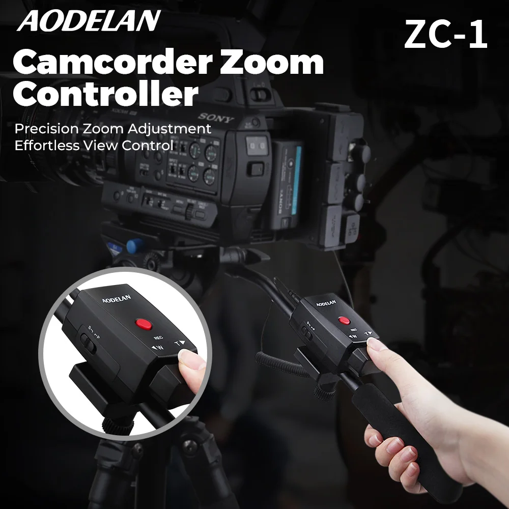 ZC-1 Camcorder-Zoom-Fernbedienung mit 2,5-mm-Lanc-/Fernbedienung, Videoaufzeichnung/Zoom für Canon Sony Panasonic-Videokamera Image