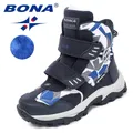 BONA Neue Beliebte Stil Kinder Stiefel Haken & Loop Jungen Winter Schuhe Runde Kappe Mädchen