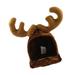 Christmas Small Pets Hat Coffee Antlers Headwear Pet Costume Accessory for Cats Dogs (Free Size)