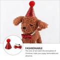 1 Set Dog Christmas Costume Xmas Headband and Tie Set Wearable Accessory (Red)