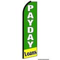 OnPoint Wares| Payday Loans Swooper flag | Advertising Flag/Business Flags | 11.5ft x 3.5ft