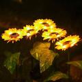 2 Packs Solar Garden Lights Solar Lights Outdoor Waterproof Automatic Charging Sunflower Solar Flower Lights Garden Solar Lights Decorative for Courtyards Backyards and Lawn - Single flower