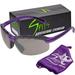 Spits Eyewear Top Or Bottom Bifocal Safety Glasses (Frame Color: Purple Magnifier: 3.00 Bottom Smoke)