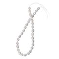 1PC DIY Pearl Necklace 9-10MM Baroque Pearl Necklace Natural Pearl Neck Jewelry for Women (White Semi-finished Product 36CM About 35PCS Beads)