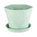 Flower Pot with Tray and Drainage Holes - PP Resin Hexagon Planter for Indoor and Outdoor Gardening