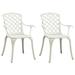 Aibecy Patio Chairs 2 pcs Cast Aluminum White