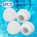 4 Pack Pool Ladder Bumpers for Inground Pool Steps Inside Plug Caps fit 1.9in Inner Diameter Ladder Tubing for Protect Swimming Pool Liner White Rubber End Cap for Swimming Pool Ladder