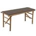 Aibecy Folding Patio Bench with Cushion 46.4 Bamboo