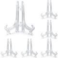 35 Pieces 4-inch Clear Plastic Easels or Stand Clear Easel Plate Holder Display Stand for Home Decoration Clear Plate Holders for Display Picture Artwork (4 inches)
