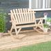 Aibecy 2-Seater Patio Rocking Bench 48.4 x37.8 x40.2 Solid Wood Spruce