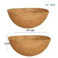 2 Pcs Round Hanging Basket Liner Coconut Fiber Replacement Flower Basket