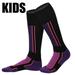 Dyfzdhu Compression Socks For Kids Winter Ski Snow Sports Socks Thermal Long Ski Snow Walking Boys Girls Crew Socks