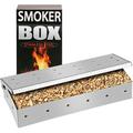 Smoker Box for Wood Chips Use a Gas or Charcoal BBQ Grill and Still Get That Delicious Smoky Barbecue Flavored Grilled Meat Hinged Lid for Easy Access polished finish stainless steel