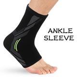 Ankle Brace Compression Support Sleeve Elastic Ankle Movement Protection S/M/L Ankle Braces black L