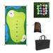 Golf Chipping Game Mat with 16 Grip Balls(No Club Included) Golf Mat Gift for Men Kid Play Backyard Office