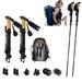 Roam Rider Aluminum 7075 Hiking Poles Collapsible Lightweight Compact Folding Trekking Poles for Women Men Adjustable Walking Stick Quick Flip Lock with Cork Grip Hiking Gear Outdoor Gifts(125CM)