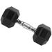 BalanceFrom Rubber Encased Hex Dumbbell 20LBs Single