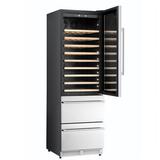 KUCHT 23.5 in. 108 Bottles - 100 Cans Wine & Beverage Cooler in Stainless Steel