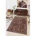 LaModaHome Area Rug Non-Slip - Brown Vintage geometric Soft Machine Washable Bedroom Rugs Indoor Outdoor Bathroom Mat Kids Child Stain Resistant Living Room Kitchen Carpet 5.3 x 7.6 ft