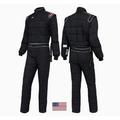 Simpson Racing 4902331 SFI-15 Drag Racing 1-Piece Suit Adult Large Black