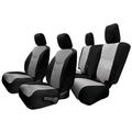 TLH Custom Fit Seat Covers for 2007-2018 Jeep Wrangler JK 4DR Gray Neoprene Car Seat Covers Full Set Seat Cover Waterproof Car Seat Protector Interior Accessories Automotive Seat Covers for SUV