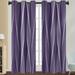 Beiwei Floral Printed Blackout Window Treatments Grommet Room Darkening Curtain Thermal Insulated Window Drapes for Bedroom Living Room Purple 132*160CM