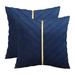 Mouind 2PCS Gold Pleated Stripe Throw Pillow Cover Stylish and Simple Velvet Sofa Throw Pillow Cushion Living Room Bedroom Office Decoration Throw Pillow Cover Blue