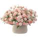 4 Bunches Carnation Small Artificial Flowers for Decoration Small Silk Flowers for Living Room Dining Table Bedroom Office Garden and Farmhouse Indoor Outdoor