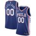 Men's Nike Royal Philadelphia 76ers 2020/21 Swingman Custom Jersey - Icon Edition