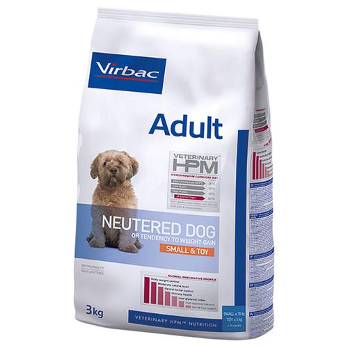 3kg Virbac Veterinary HPM Adult Dog Neutered Small & Toy Trockenfutter Hund