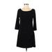 Express Casual Dress - Shift Boatneck 3/4 sleeves: Black Dresses - Women's Size Medium