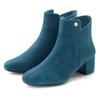Stiefelette LASCANA, Damen, Gr. 37, blau (petrol), Obermaterial: 100% Textilmaterial. Futter: 100% Textilmaterial. Decksohle: 100% Textilmaterial. Laufsohle: 100% Synthetik, unifarben, klassisch, Schuhe, mit bequemen Blockabsatz, Ankle Boots,...