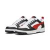 Sneaker PUMA "Rebound V6 Low Sneakers Erwachsene", Gr. 42, weiß for all time rot schwarz transparent, Obermaterial: Textil, Synthetik; Futter: Textil; Laufsohle: Gummi, Schuhe