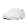 Sneaker PUMA "Carina Street Sneakers Mädchen", Kinder, Gr. 32, weiß (weiß gold), Obermaterial: Synthetik; Futter: Textil; Innensohle: Textil; Laufsohle: Gummi, Schuhe